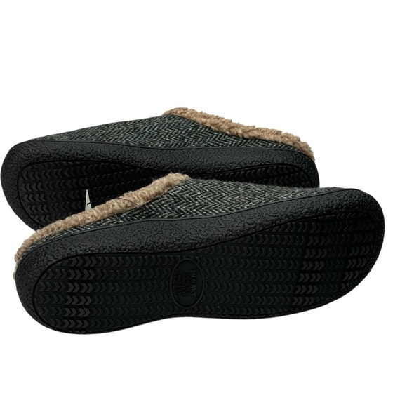 Mens New Isotoner Memory Foam Comfort Slippers Ash Gray Size Large Durable Sole - Picture 9 of 12